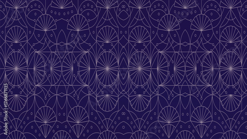Detailed Geometric Pattern a Solid Dark Blue abstract