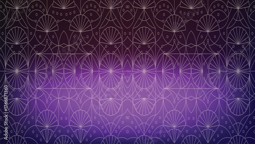 Elegant Geometric Pattern a Rich Purple Gradient art deco