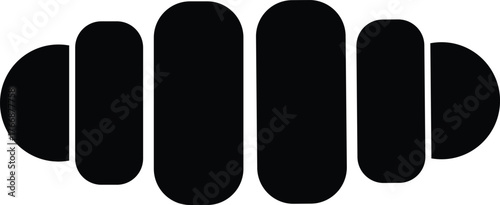 Minimalist audio waveform graphic symbol