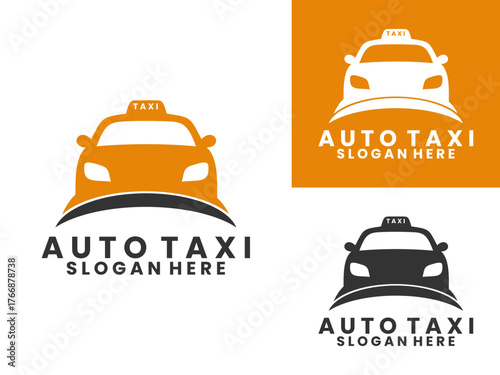 Taxi travel logo design vector template