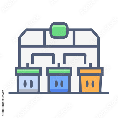 Color-Coded Organizational Chart with Trash Cans for Deletion of Files and Data