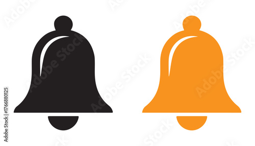 Set of notification bell icon isolated vector on white background. vector illustration EPS 10
