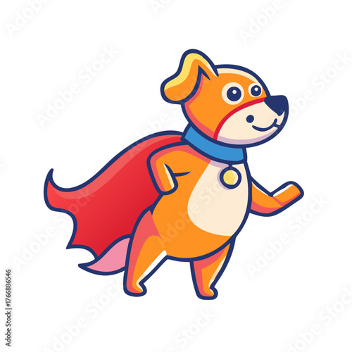 Superhero dog with a cape.icon