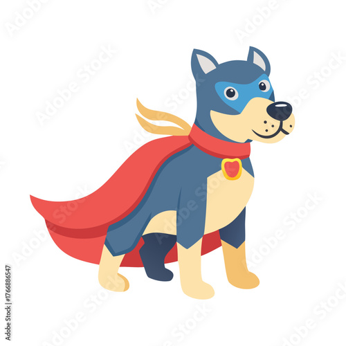 Superhero dog with a cape.icon