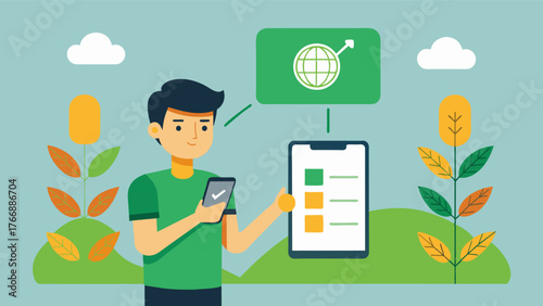 A mobile app that connects farmers with crop yield prediction experts providing personalized recommendations for maximizing their harvest.. Vector illustration