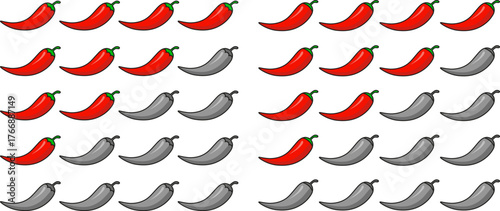 Fotografie Chili Pepper Spiciness Rating