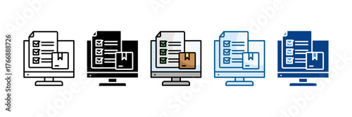 Order Management System Icon Set Multiple Style Collection