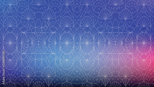 Repeating Geometric Pattern with Blue Gradient abstract