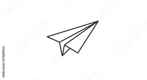 Simple Paper Airplane Illustration.