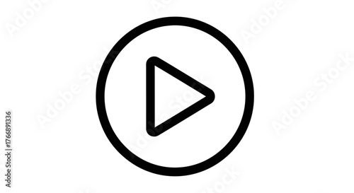 Free Download Simple Play Button Icon for Media Playback and Navigation. - GFXLoad
