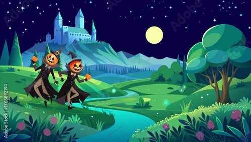 Halloween, carnival, mystery, fairy tale, night, holiday, theater, stage, production, decoration,
spooky, horror, ghost, pumpkin, witch, costume, trick or treat, autumn, haunted, skeleton, mask, creep