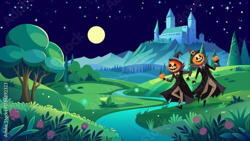 Halloween, carnival, mystery, fairy tale, night, holiday, theater, stage, production, decoration,
spooky, horror, ghost, pumpkin, witch, costume, trick or treat, autumn, haunted, skeleton, mask, creep