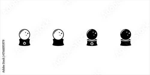 Crystal ball icon for mobile concept and web design. vector illustration, eps 10