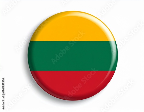 Lithuania Flag Button on White Background Free Download Lithuania Flag Button on White Background - GFXLoad