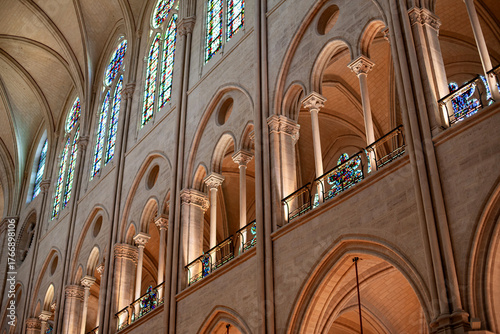 Architecture of the renovated Cathedral in Paris