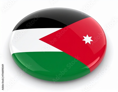 Free Download Jordan Flag Button on White Background - GFXLoad