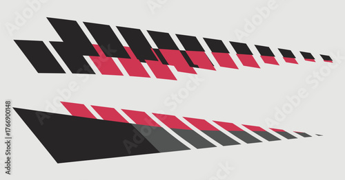 Minimal Car Decal and Racing Stripe Vector Set – Arrow-inspired side graphic design for automobiles, ideal for racing themes, car wraps, vinyl stickers, and sporty decoration projects.