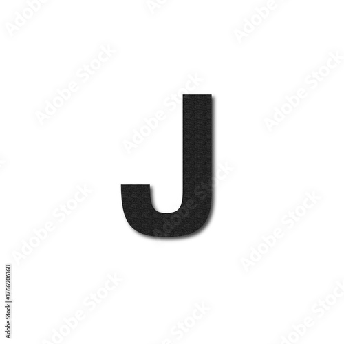 Dynamic Textured Black Letter J