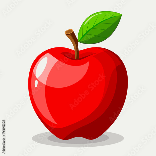 red apple vector illustration