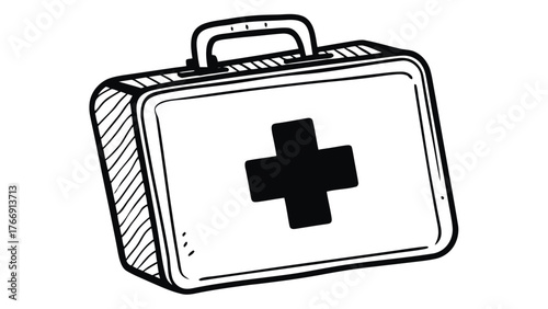 first aid kit isolated