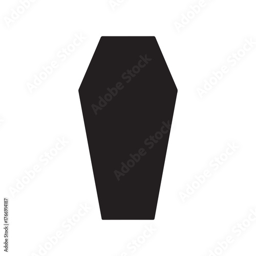 Black coffin silhouette vector illustration design on white background