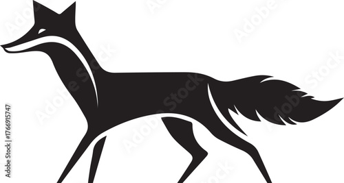 Vector Feather Tail Fox Logo Icon for Modern Branding, Wildlife, Forest, Nature, Eco-Friendly Business, Minimalist Design, Animal Mascot, Adventure, Outdoor, and Professional Graphic Illustration