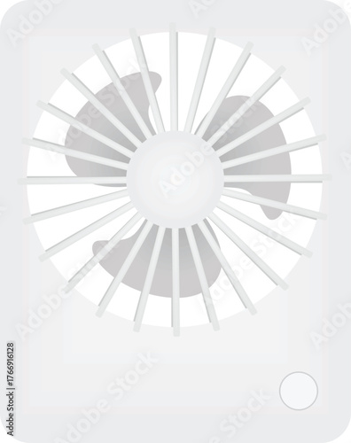 White small fan. vector illustration