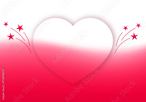 Love Poland symbol. Vector Heart flag background