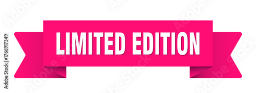 limited edition ribbon isolated on transparent background. limited edition ribbon