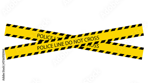 Double police line do not cross.