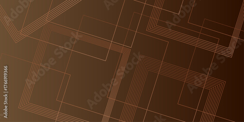 abstract geometric pattern with layered lines and shapes in warm brown tones, modern digital design.