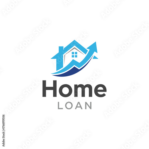 Home Loan Growth Logo With House Arrow.