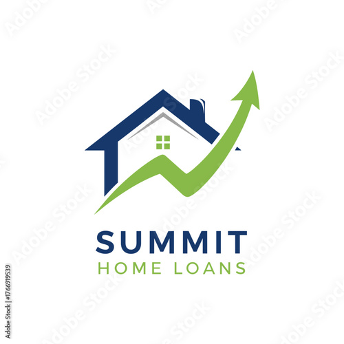 House icon with upward arrow representing mortgage growth.