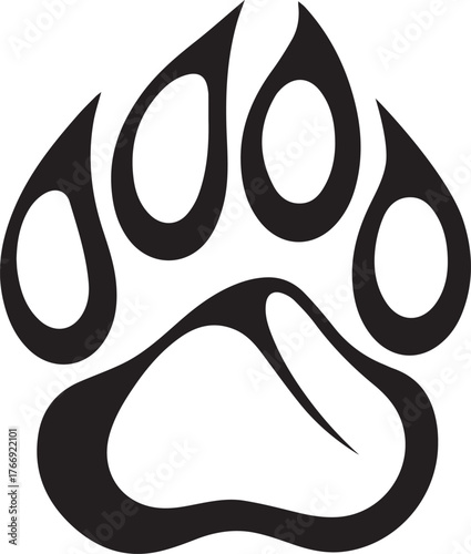 Silhouette Style Vector Lion Claws Logo Icon for Modern Branding, Sports Team, Security Company, Wildlife Power Symbol, Minimalist Design, Strength, and Professional Graphic Illustration