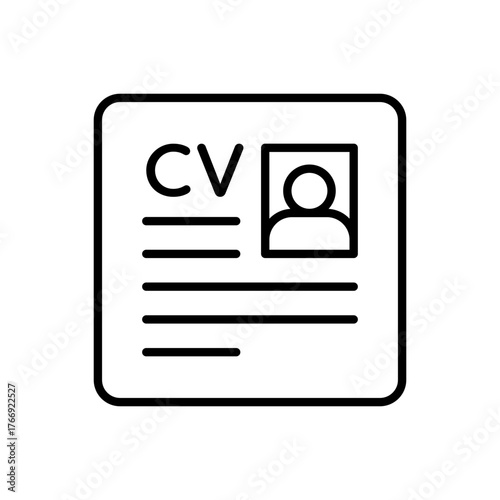 CV resume job application icon vector
