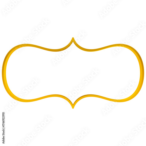 Classic golden outline frame – A premium decorative frame perfect for luxurious product packaging, elegant gifts, and brand identity accents.