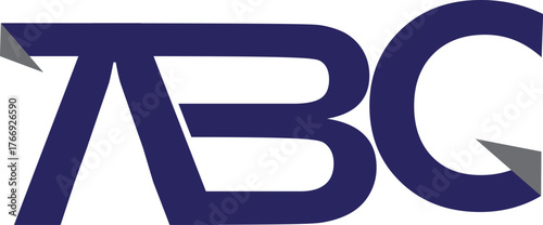 Letter ABC simple monogram logo design