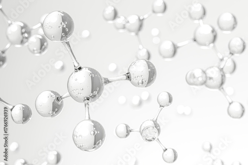 Crystal Clear 3D Molecular Structure Scientific Visualization Design 3D render