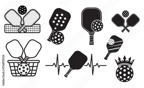 sports game pickleball silhouette clipart