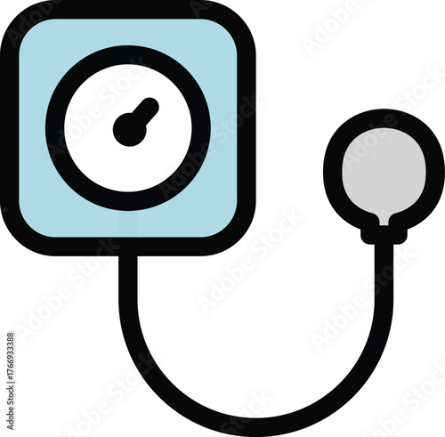 a cartoon drawing of a blood pressure monitor