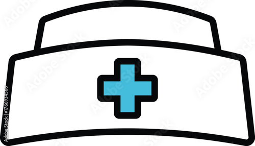 a cartoon drawing of a nurse's hat