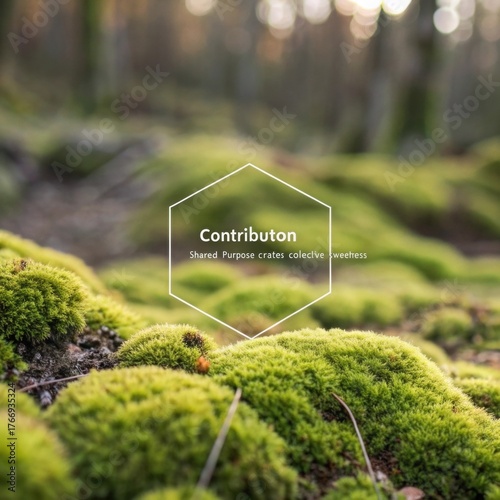Close up view of lush green moss in a natural setting