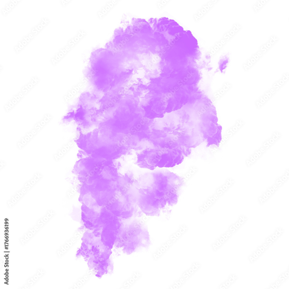 Naklejka premium Vibrant purple smoke cloud texture flowing ethereal wisps realistic fx