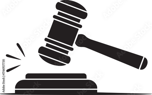 Illustration of a gavel striking a sounding block