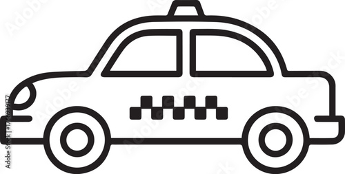 Vector art of taxi cab, a common mode of transportation today
