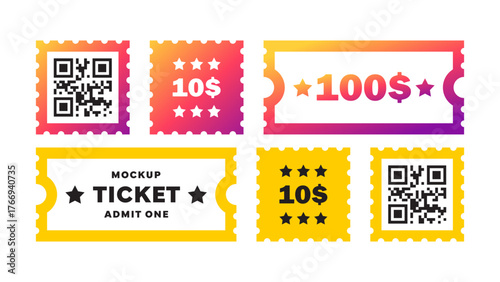 Coupons and tickets with QR codes