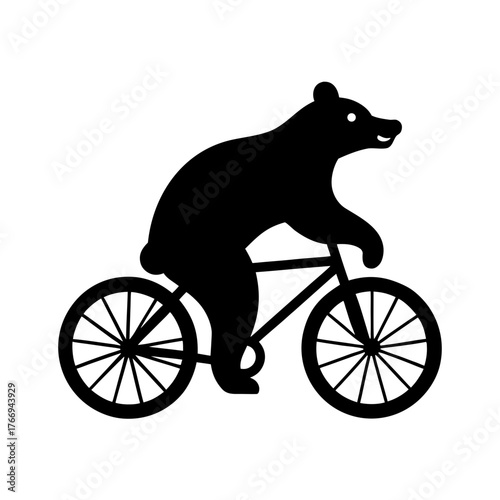 bear trying to ride bicycle comedy meme