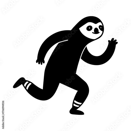sloth trying to run marathon exhausted funny mem.