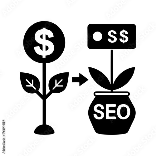 seo vs google ads meme sprout vs money tree.