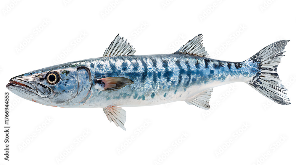 Obraz premium barracuda fish isolated on a white background